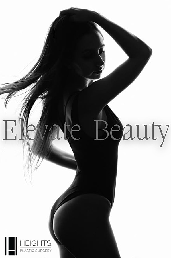 Silhouette of a woman promoting beauty enhancement.