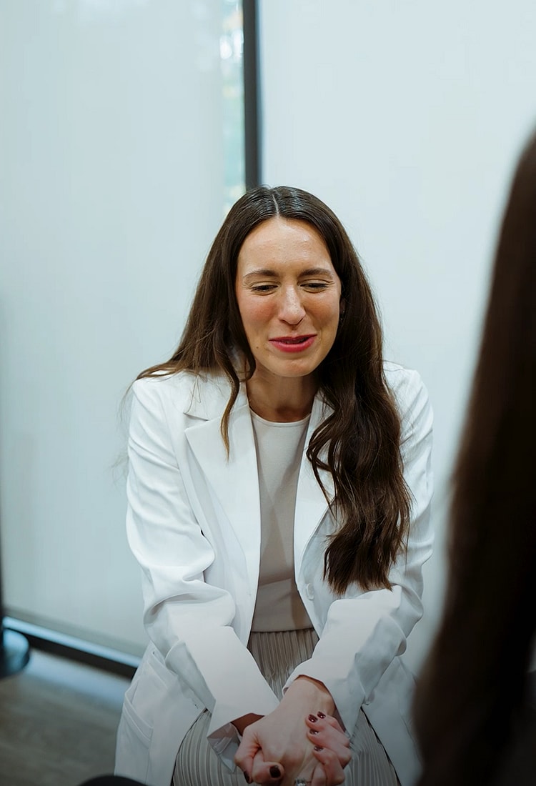 Doctor engaging with patient in consultation.